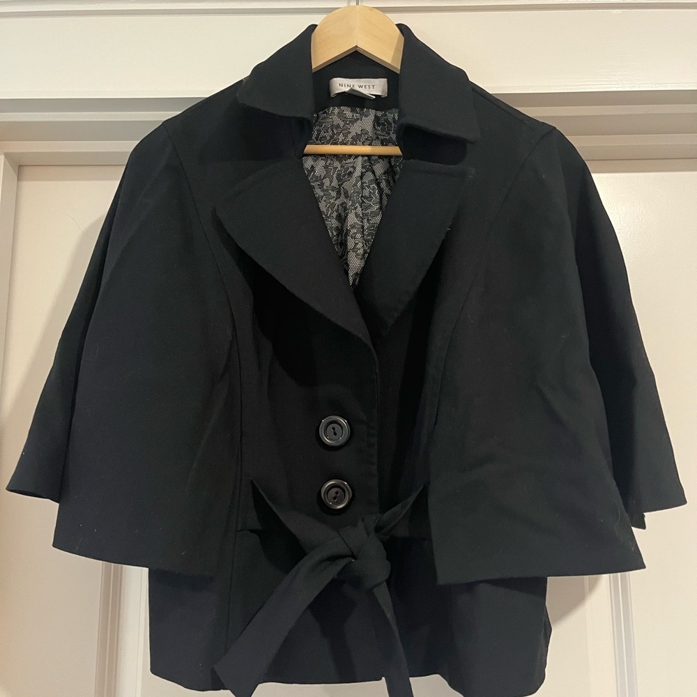 Ninewest short Black Cape Jacket